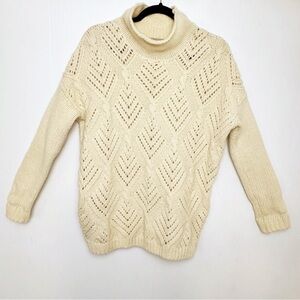 Flora Fedi Cream Knit Cashmere and Merino Wool  sweater Medium